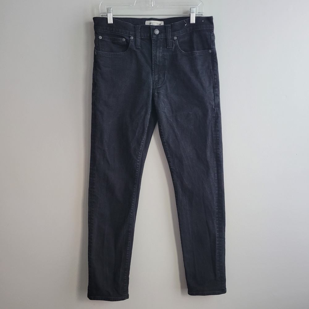Madewell 32 X 32 black slim‎ denim jeans classic basics grunge goth alternative - Picture 3 of 16